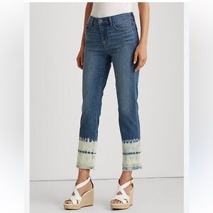 NWT RALPH LAUREN Straight Jeans Super Stretch 30 Waist  Size 10